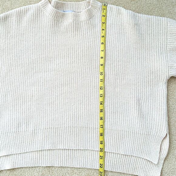 Wish Australia Women's Size S Cream Knit Pullover Sweater Crew Neck Long Sleeve - Picture 6 of 9